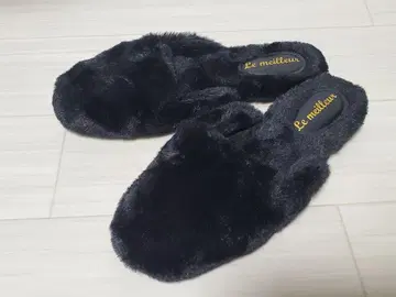 Le meilleur 보아 플랫 샌들 뮬 블랙 M 23cm