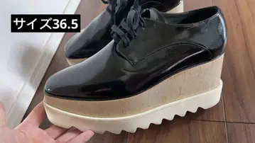 스텔라 맥카트니 블랙 통굽 레이스업 스니커즈 36.5