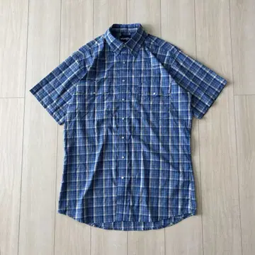 Wrangler 랭글러 체크 반팔 웨스턴 셔츠 L~XL 아메카지