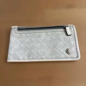 PELLE BORSA 펠레 보르사 화이트 두겹 지갑 로고