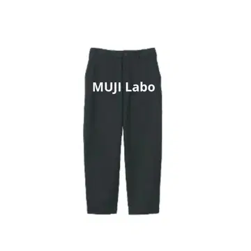 MUJI Labo 스트레치 치노 와이드 크롭 팬츠