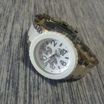 NIXON 42- 20 화이트 크로노그래프 손목시계