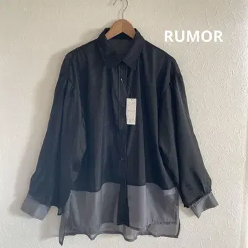 미사용 RIMOR 시어 블라우스 바이컬러