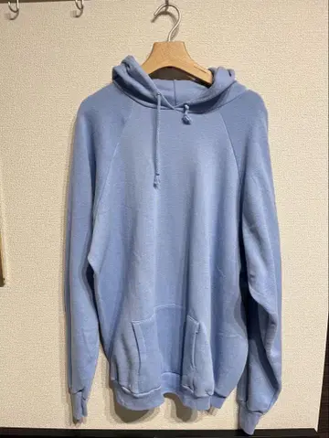 70s Healthknit 라이트 블루 후드 부착 후드티 4XL