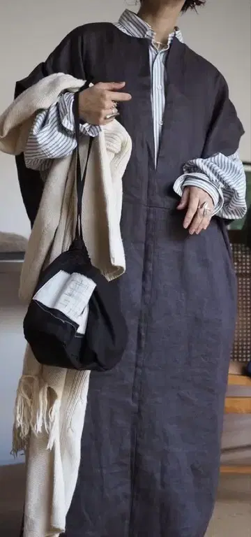 Y.A.Acc 린넨 카프탄 원피스