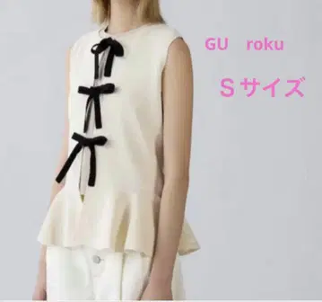 GU 로쿠 roku rokh 프론트 리본 스웨터 S 미사용 새상품