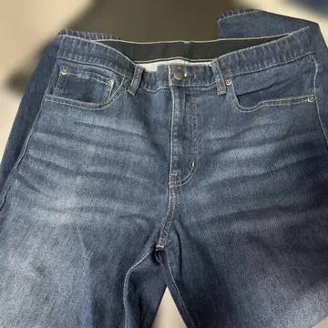 다크 네이비 스트레이트 데님 팬츠