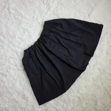 스픽 앤 스팬 플레어 스커트 무릎 기장 L 마 혼방 심플 블랙