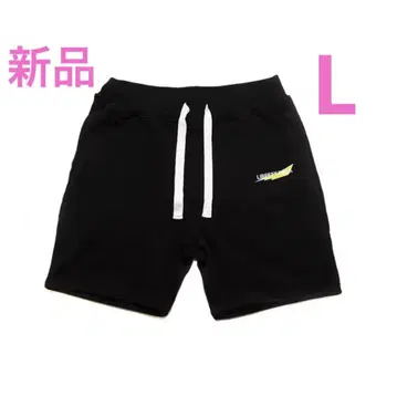LIBERTY WALK 숏 팬츠 블랙 프린트 로고 포켓