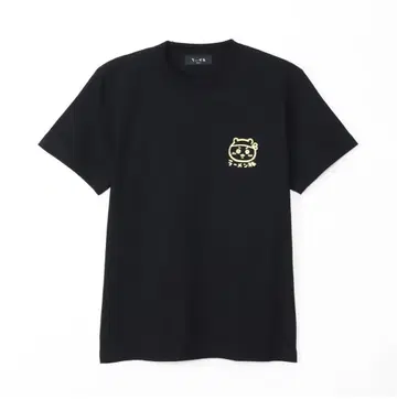 치이카와 치이카와 라면 돼지 티셔츠 블랙