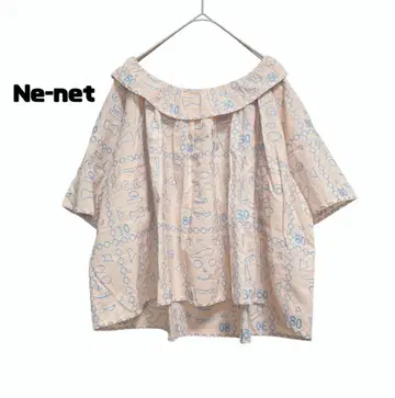 네넷 Ne-net 우표 아일렛 코튼 샘플 크림 S