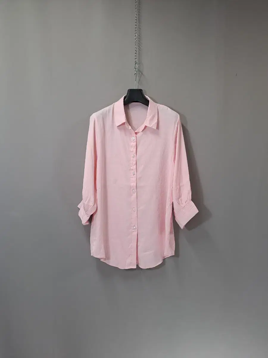 Soloist Linen-Cotton Blend Pink Blouse