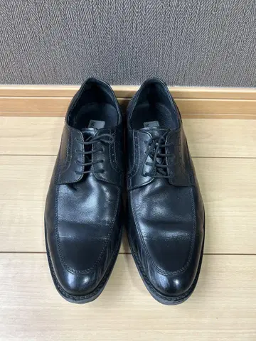 블랙 가죽 레이스업 슈즈 가죽 신발