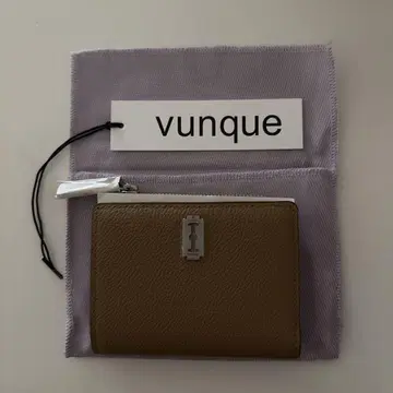 vunque 브라운 가죽 접이식 지갑 한국