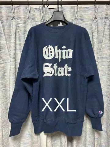 XXL 90s 챔피온 오하이오 리버스 위브 네이비