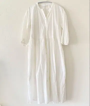 셔츠 원피스 블라우스 흰색 화이트 꽃 자수 L 내추럴 겉옷