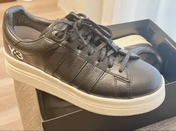 Y-3 HICHO 블랙 가죽 스니커즈