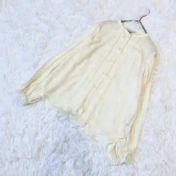 SLOBE IENA 슬로브 이에나 아이보리 퍼프 슬리브 쉬폰 블라우스