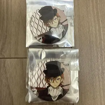 문호 스트레이독스 미치이견문록 메이지무라 캔뱃지 나카하라 나카야 2개