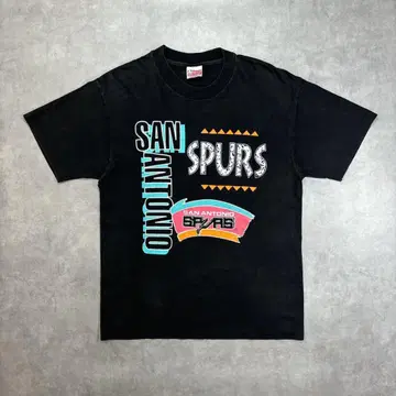 80s-90s NBA 스퍼스 블랙 티셔츠 L 사이즈 빈티지