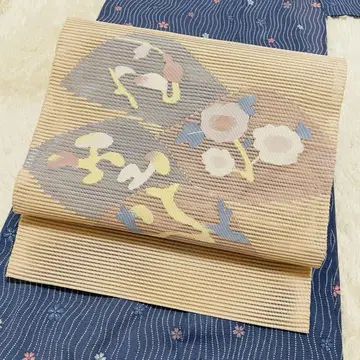 여름 오비 나고야 오비 순수 실크 명주 파스텔 컬러
