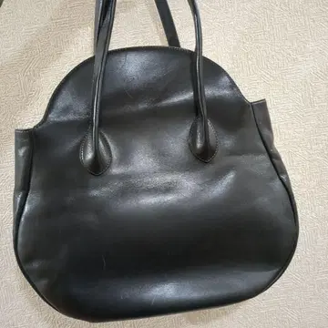 블랙 검정 천연 가죽 숄더백 A4