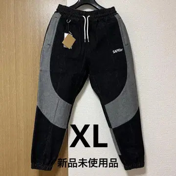 미사용 새상품 SAPEur 데님 트랙 팬츠 블랙 XL