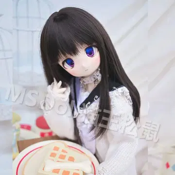 SD DD 인형용 가발 9-10인치 SDGr SD13 SD17 블랙