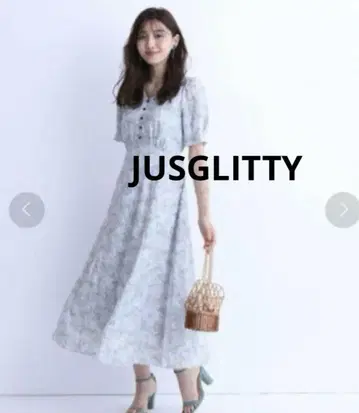 JUSGLITTY 보카시 플라워 프린트 원피스