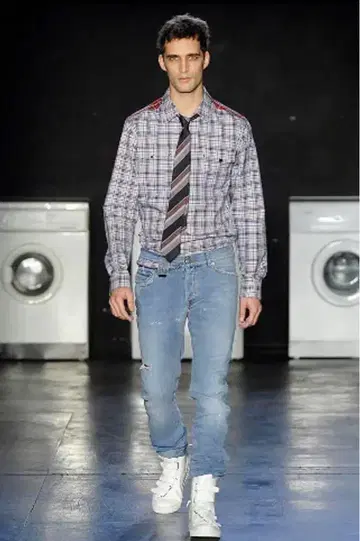 kris van assche 2008aw 체크 셔츠