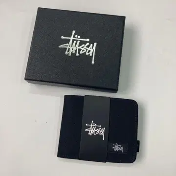 스투시 블랙 접이식 지갑