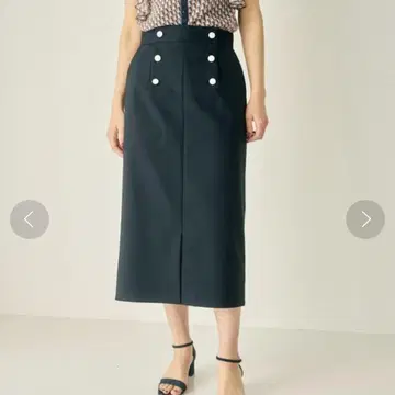 ANAYI 아나이 더블 크로스 마린 타이트 스커트 네이비