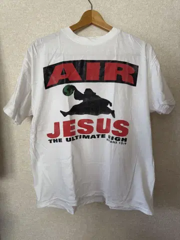 VINTAGE 90s/AIR JESUS 티셔츠 화이트 사이즈 XL