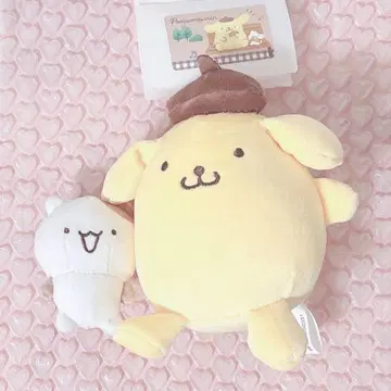 폼폼푸딩 머핀 페어 참 봉제 인형 마스코트 키링