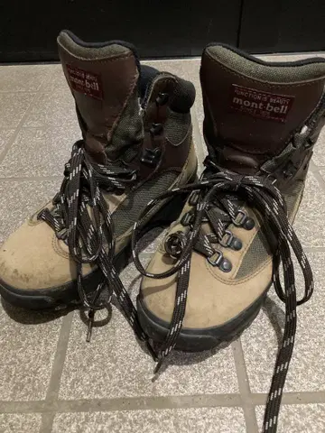 mont-bell 등산화 22.5cm 베이지/브라운 고어텍스