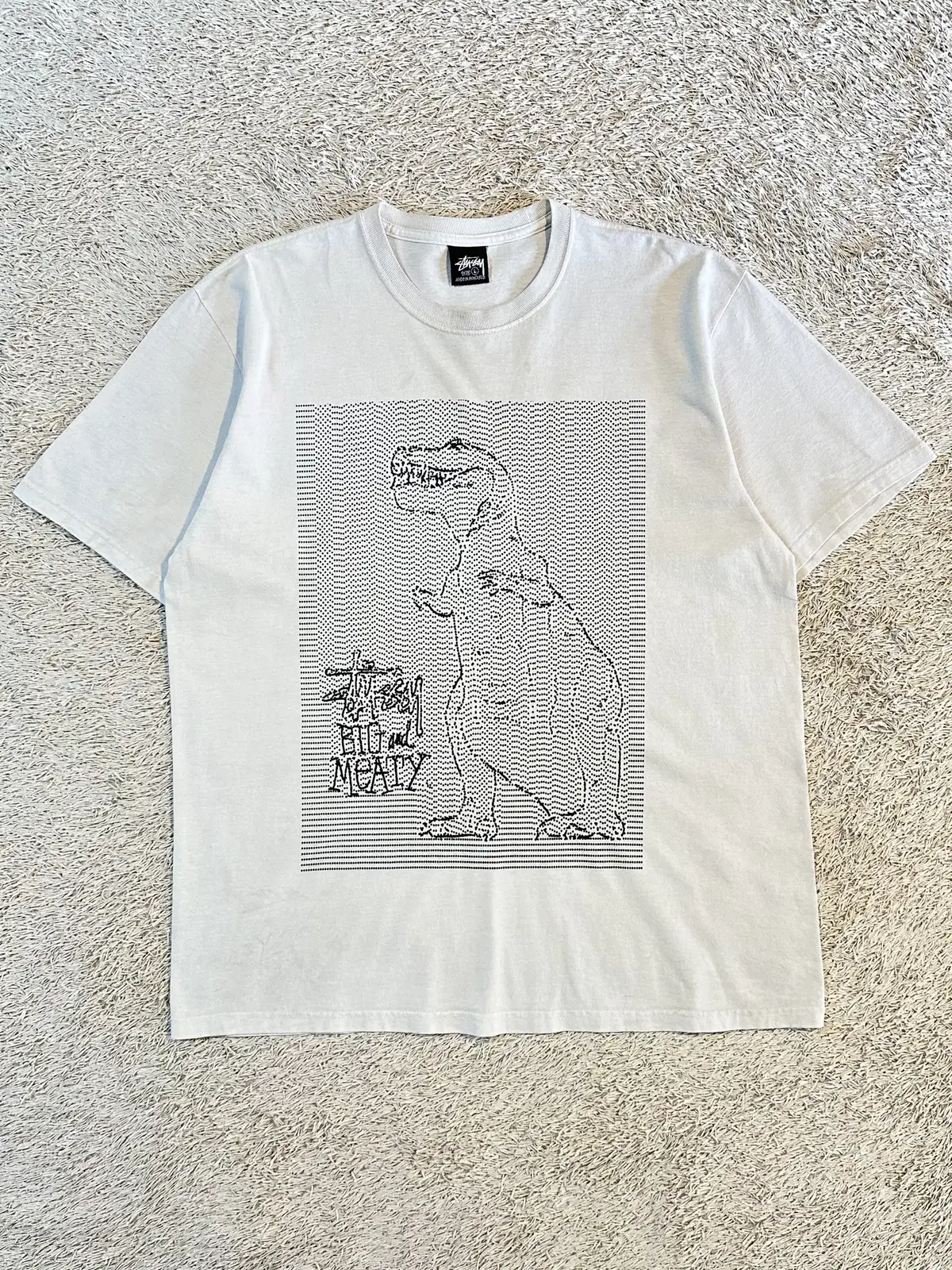 [L] 스투시 STUSSY 닷 & 룹스 반팔 티셔츠 화이트
