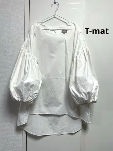 T-mat 티 매트 블라우스 셔츠 벌룬 슬리브