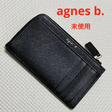 미사용 agnes b. 애니에스베 가죽 프래그먼트 케이스 블랙 검정