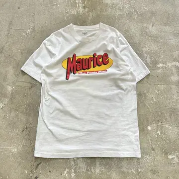 90s Maurice 티셔츠 구제 의류 싱글 스티치 빈티지