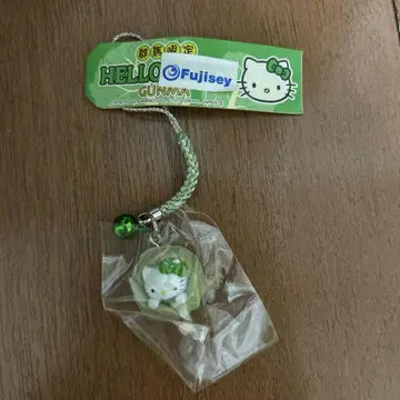 새상품 레어 2003년 현지 키티 군마 한정판 양배추 네츠케 스트랩