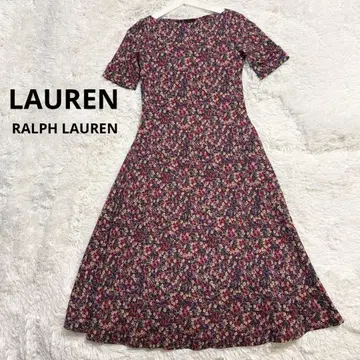 LAUREN RALPH LAUREN 원피스 꽃무늬 플레어 롱 맥시 길이