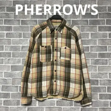 PHERROW'S 페로우즈 긴팔 체크 셔츠 M