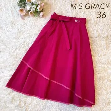 새상품급 M'S GRACY 2021년 비대칭 스커트 핑크 36