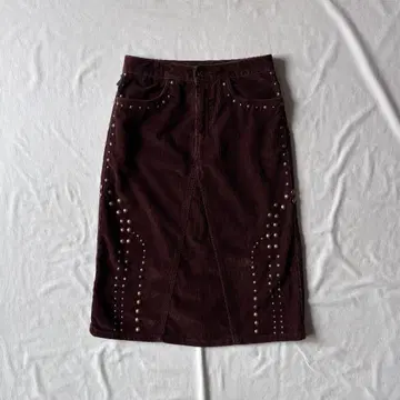00s ANNA SUI 스터드 코듀로이 스커트 Y2K archive