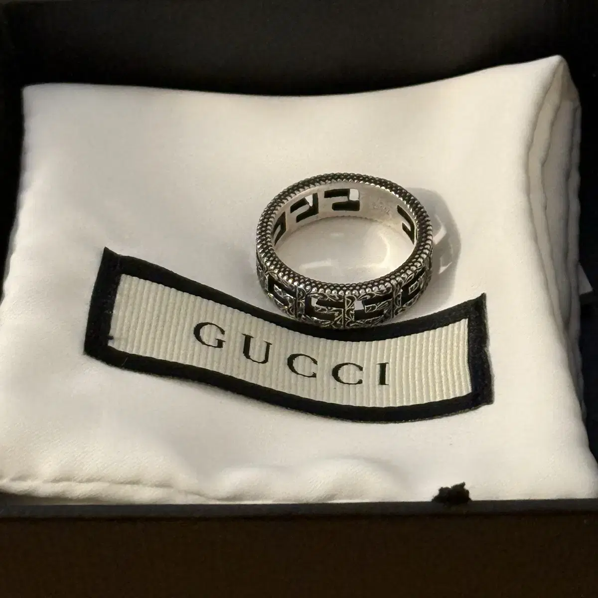 Gucci Square G vahn Ring Size 16