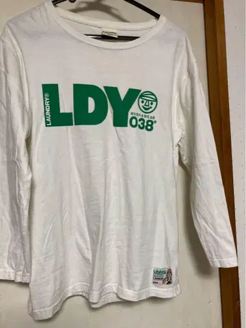 LDY 로고 프린트 긴팔 티셔츠 M 화이트 laundry