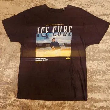 ICECUBE 힙합 티셔츠 L 사이즈 블랙 코튼 3994