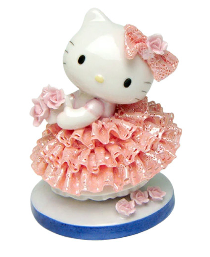 산리오 헬로키티 hello kitty 40주년기념 레이스돌 도자기 인형