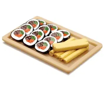 모판 한국 음식 가챠 미니어처 마스코트 리멘트 김밥 식품