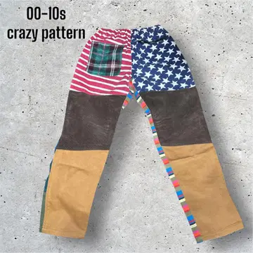 00-10s 크레이지 패턴 이지 팬츠 아웃도어